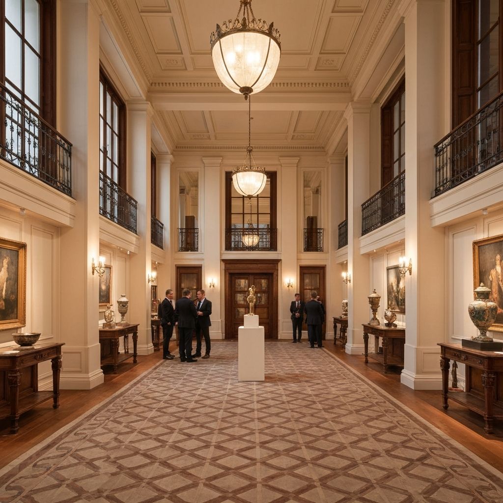 Eleganckie wnętrze domu aukcyjnego premium